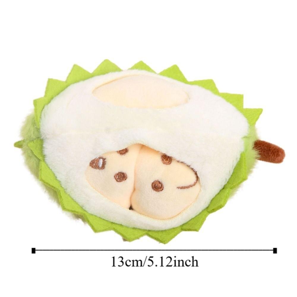PP Cotton Fruit Durian Pendant Detachable Fruit Durian Plush Keyring  Boys and Girls