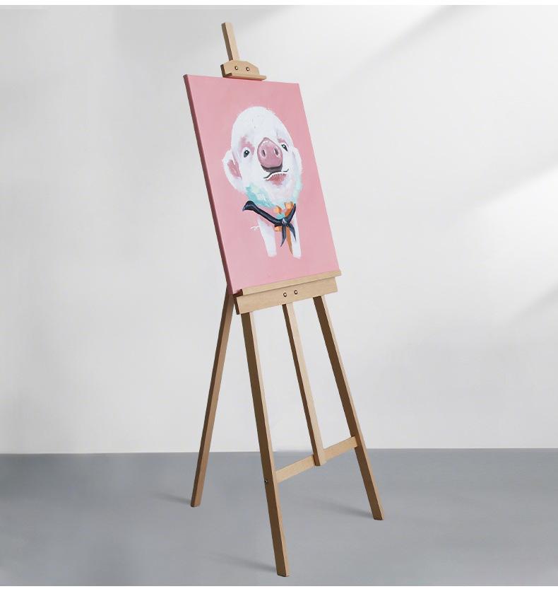 Beechwood Adjustable Easel for Art Students, 1.5m Display Tripod Stand