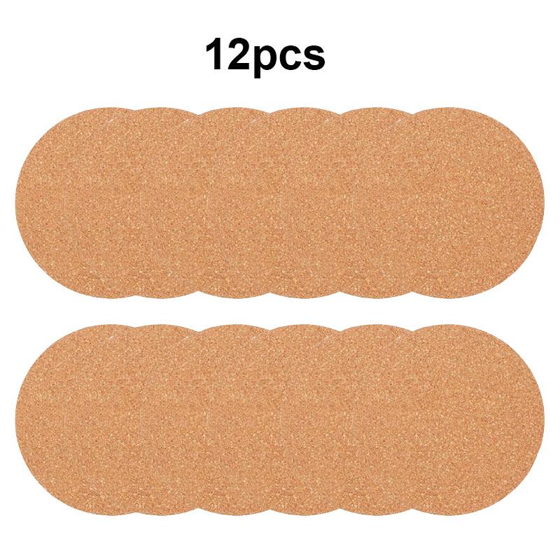 4/8/12pcs Cork Coasters for Drinks Teacup Coffee Cup Round Absorbent Coasters Cold Hot Beverages Drink Coaster for Bar Kitchen
