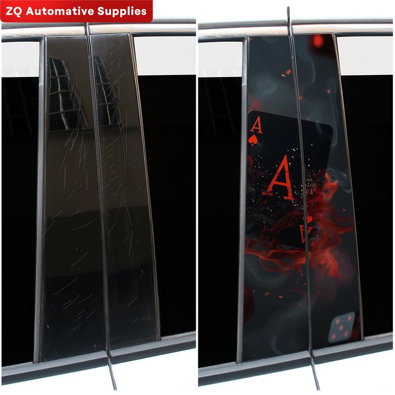 Creative Poker Car Stickers Waterproof Auto B Pillar Decor Cover Scratches Durable Car Doors Pillar Vinyl Decals Vehicle Decors
