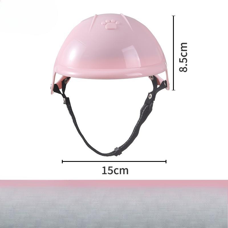 Casco per Animali Domestici, Casco per Cani, Casco di Sicurezza con Aperture per le Orecchie, Casco da Ciclo all'Aperto, Casco da Motociclista