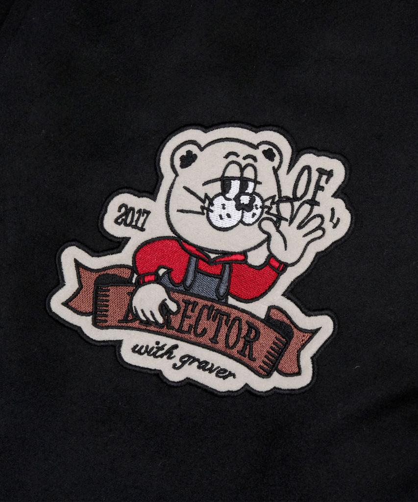 Graver [Unisex] Of Bear Varsity Jacket_Black