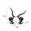 Devil Sheep Horn Headband Hair Accessory Gothic Punk Vintage Headwear Hairband for Halloween Costume