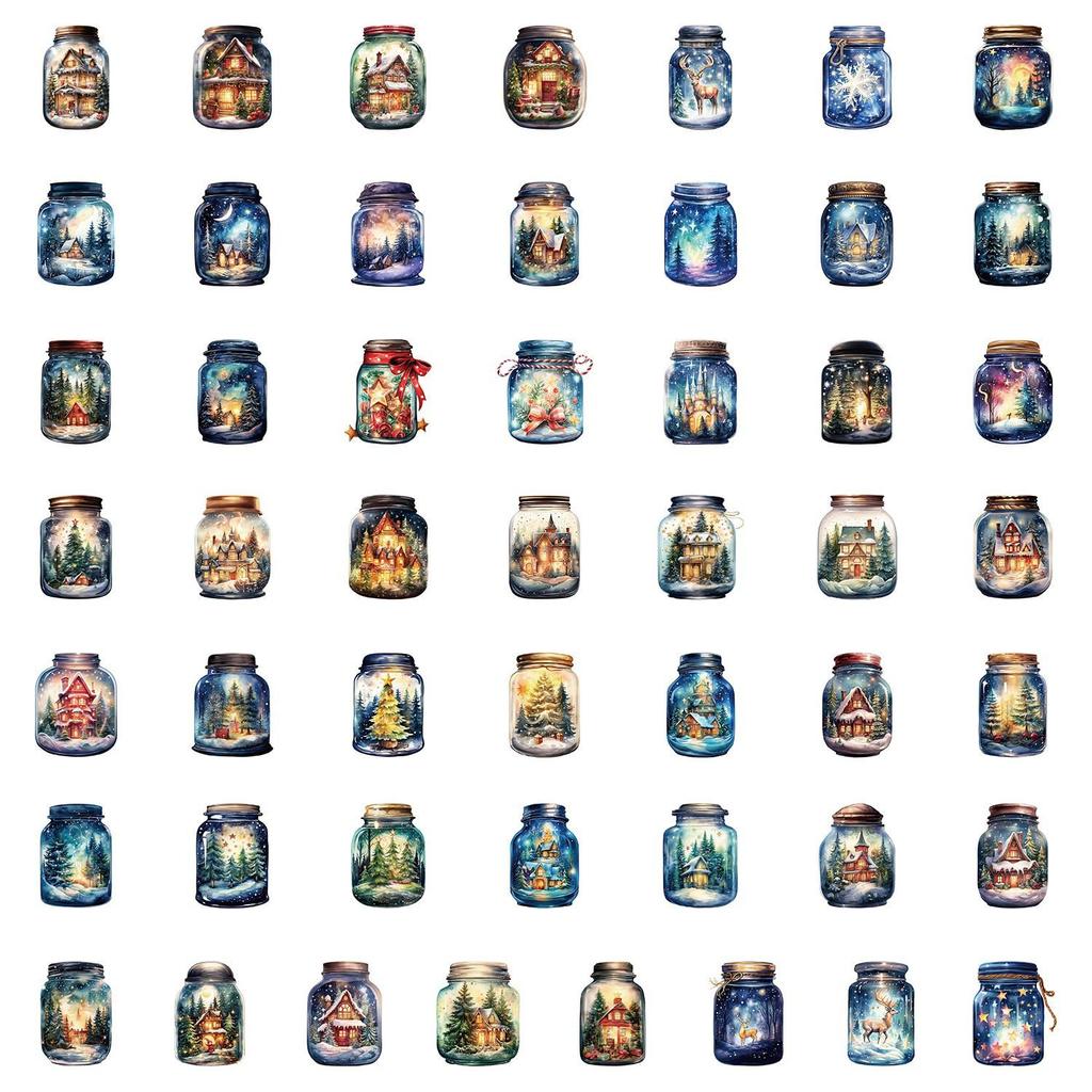 50 Waterproof Christmas Graffiti Stickers for Car, Phone, Water Bottle, Journal Decorations