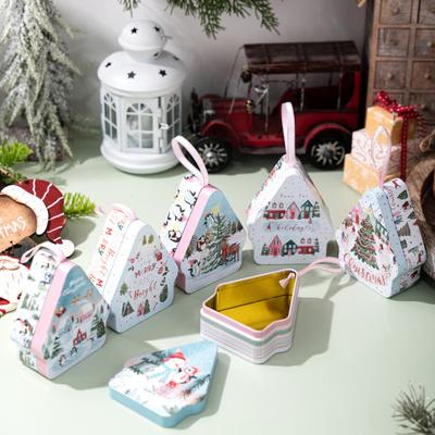 1/6 ks Vánoční krabička na cukroví Úložná nádoba se šňůrkou Snadné zavěšení Organizér na šperky Dekorace na vánoční stromeček
