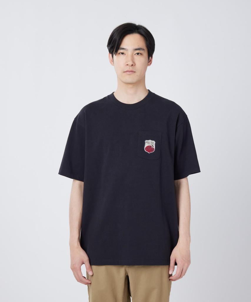 Trad Label Pocket Heavy Short Size Olive [Snow Peak] T-Shirt SPTL-TS-26SU906 T-shirt, Sleeve, Men's/Women's, M,