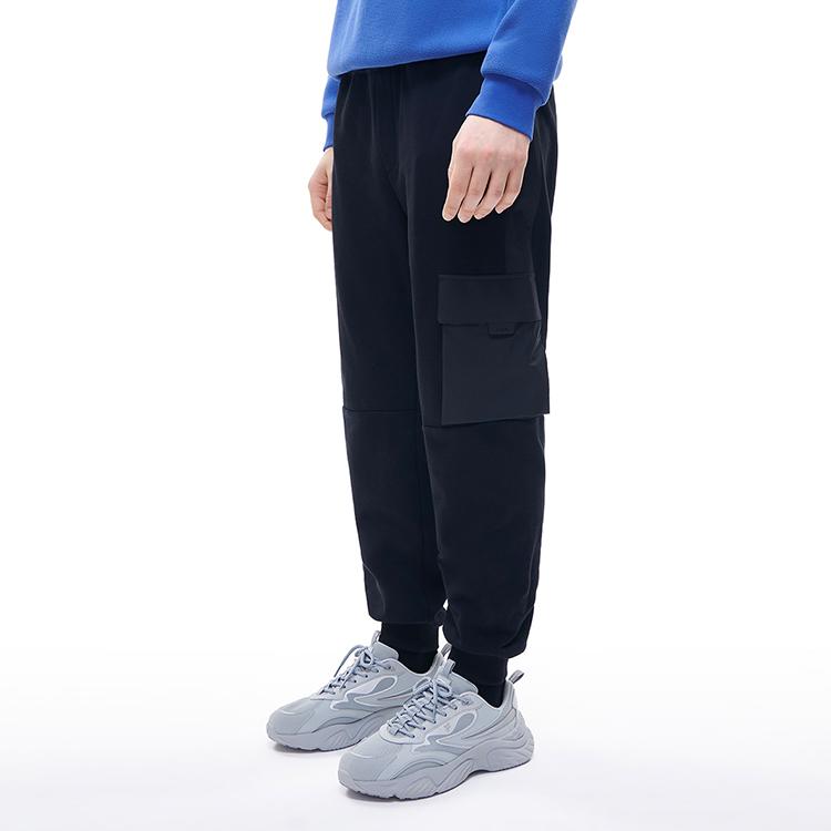 Fila Fusion Street Sport Logo Print Loose Knit Sports Pants Men Bottoms T11M211602FBK