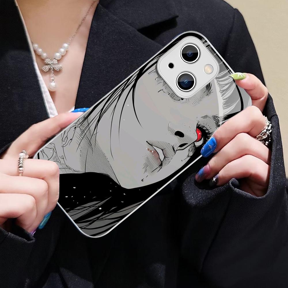 Cute Girl Trend Anime Phone Case For IPhone 14 13 12 Mini 11 Pro XS Max X XR 14 Plus Tempered Glass Cover