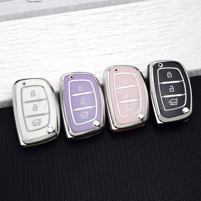 3 Button TPU Car Smart Key Case Cover Fob for Hyundai Elantra Sonata Tucson Creta Santa Fe Ix35 I30 Ix45 I20 I10 Accent Keychain