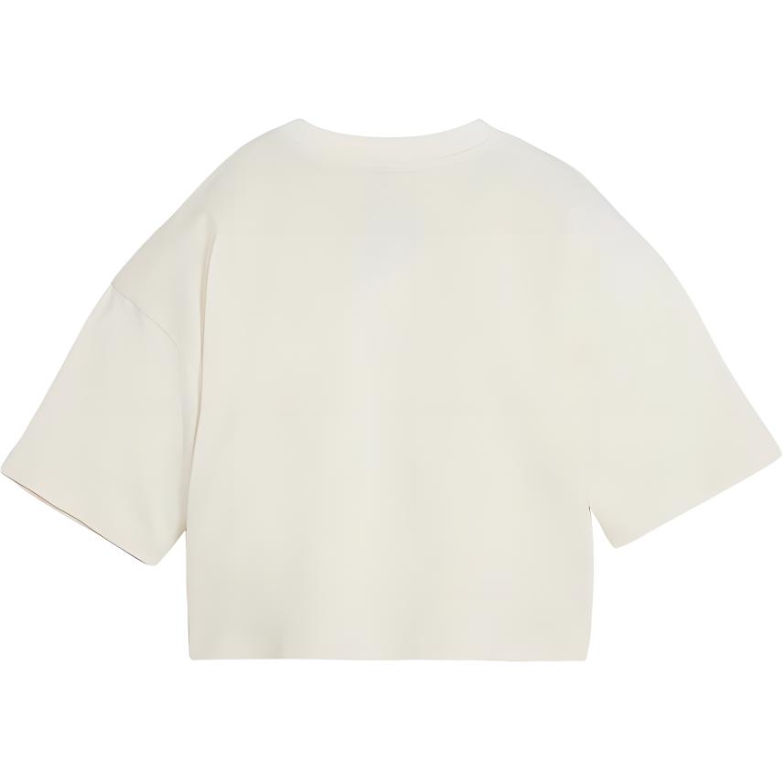 Puma Better Classics Solid Color Casual Loose Round Neck Short Sleeve Drop Shoulder T-Shirt Women Tops Natural 624226-99