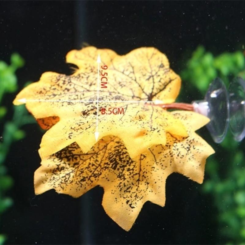 

1Pcs Fish Tank Fake Plants Decoration Green Leaf Hammock For Betta Fish Stress-Reducing Aquarium Decor With Suction Cup