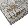 Graphic Living Room Rug Tile Effect Grey Gold 120x170