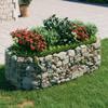 VidaXL Raised Bed with Gabion Flower Bed Plant Support Planter Flower Pot Garden Terrace Outdoor Iron 152040