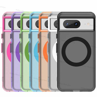 For Google Pixel 8 Case Magsafe Wireless Charging Cover Google Pixel 8 Case Shockproof Matte TPU Phone Bumper For Google Pixel 8