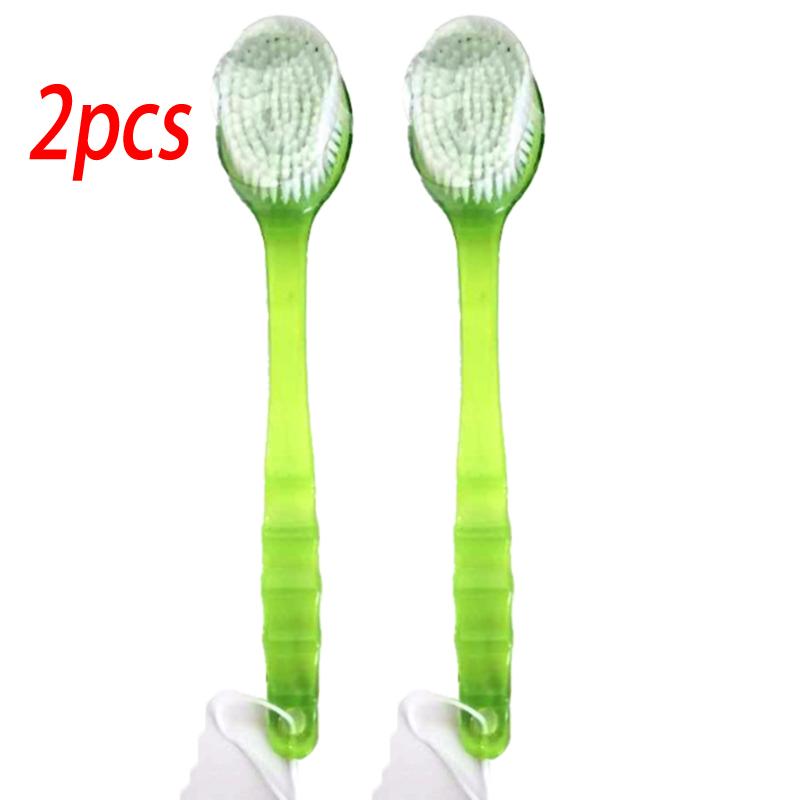 1/2Pc Long Handle Bath Brush Soft Hair Bath Brush Back Ball Brush Bathroom Body Brushes Mud Back Scrubber Shower Massage Brushes