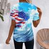 Top Feminino de Manga Curta com Estampa do Dia da Independência