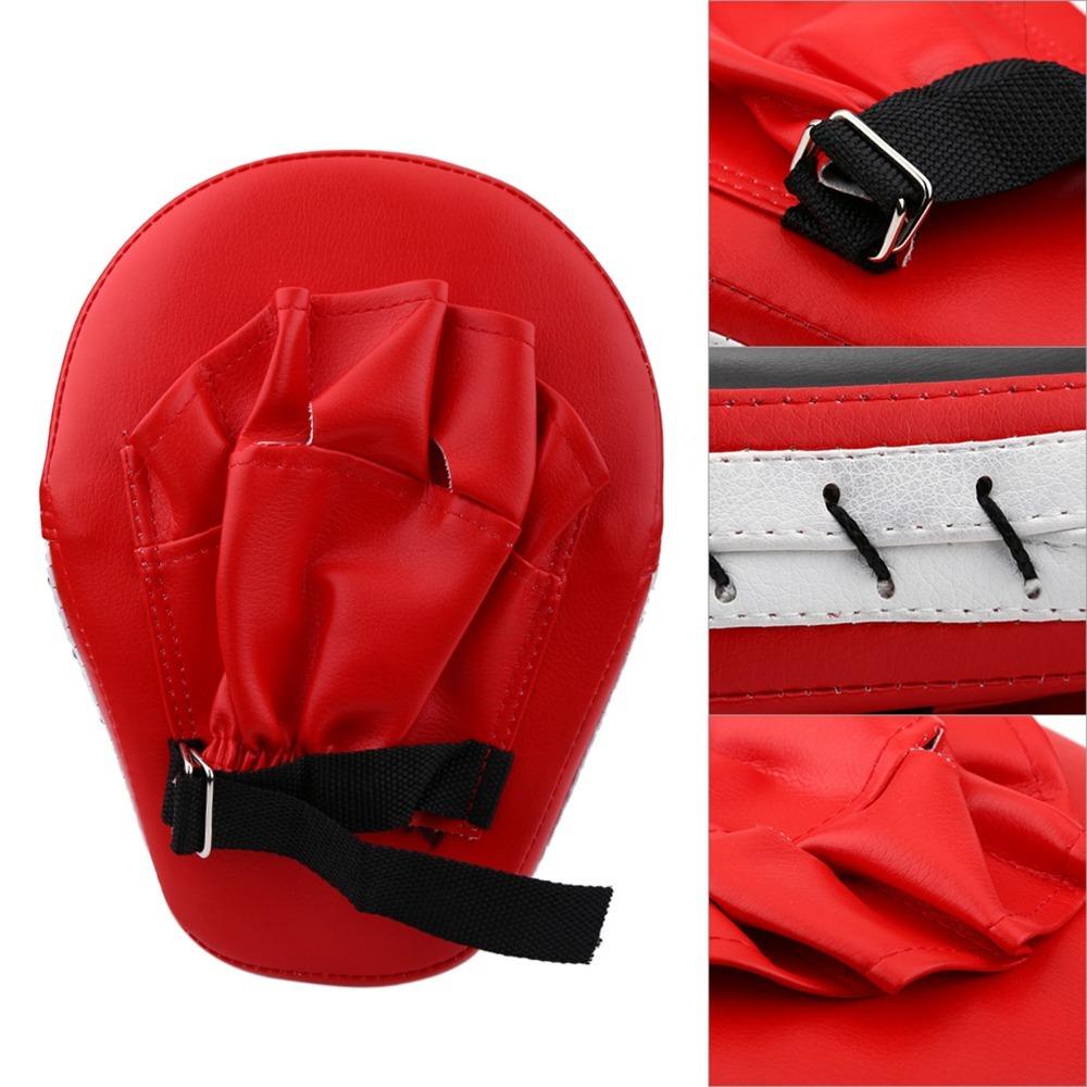 2pcs PU Leather Focus Pads Curved Target Training Mitts Boxing Hand Pads  Taekwondo Training