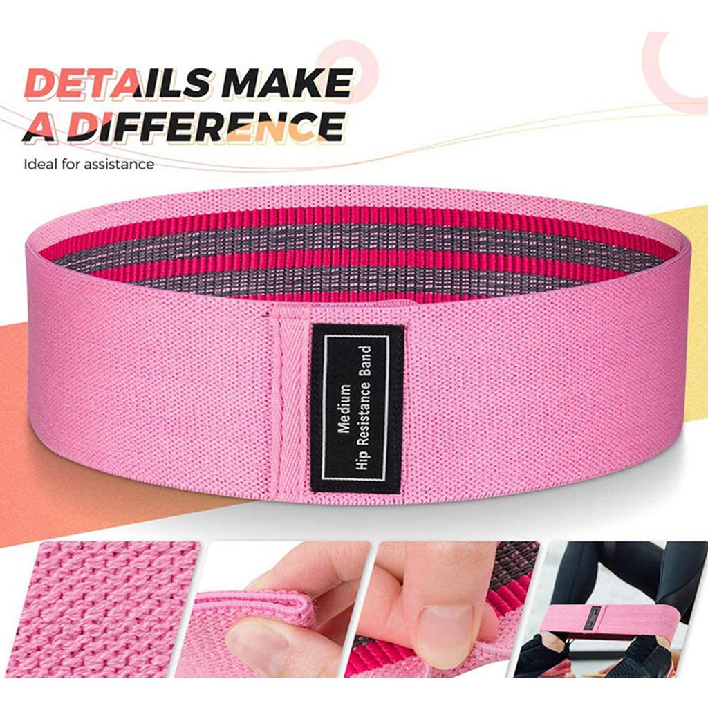 3 PCS Circle Hip Resistance Bands Anti Slip Fitness Hip Elastic Band Deep Squat Workout Tension Band