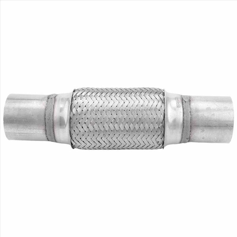 NEW-1 PCS Exhaust Flex Pipe Stainless Steel Double Braid Car Exhaust Flexible Joint Tube 2 X 6 Inch With Ends 10 Inch Long