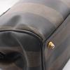 Used FENDI Pecan Tote Bag PVC coated canvas leather Brown Black Used Women