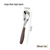 Stainless Steel Cutlery: Wood-Handled Fork, Spoon, Teaspoon, and Dessert Spoon Set