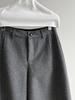 Women's LUXI Woolen Stand-up Collar Wide-leg Cropped Pants - Korean Style, Autumn Slimming High-End Feel