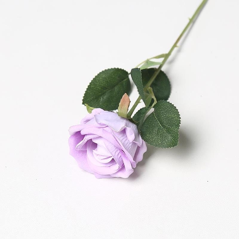 Sevgililer Günü veya Qixi Festivali, Düğün Dekorasyonu, Gül Çiçek Duvarı veya Etkinlik Dekorasyonu İçin Tek Kadife İnci Gül Yapay Çiçek.