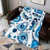 Fashion Cool Lucky E-Evil Eye N-Nazar Flannel Soft Warm Plush Blanket Sofa Living Room Pet Hogar Bedroom Gift Home Car Portable
