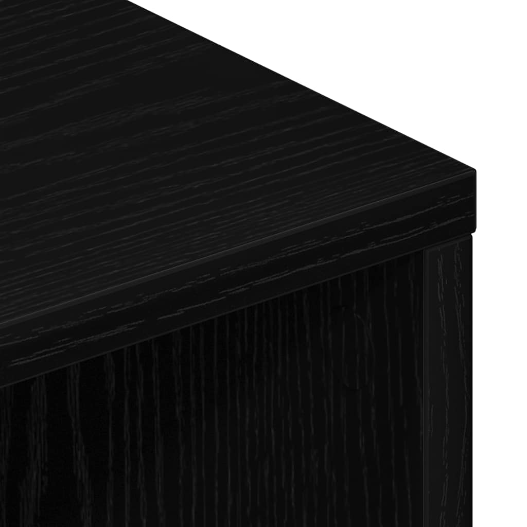 TV Cabinet Black Oak 120 X 34 X 37 Cm Particleboard