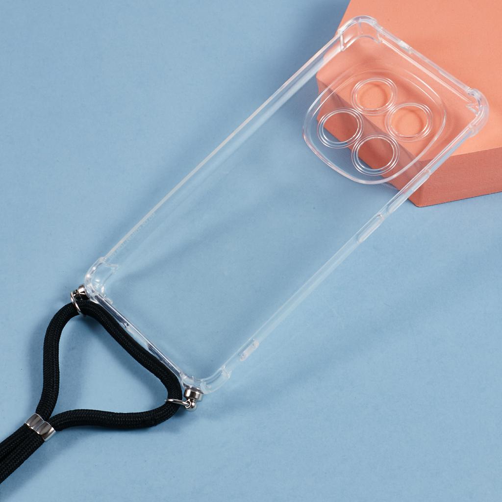 For Xiaomi Redmi Note 14 Pro+ 5G Case Reinforced Corner TPU Clear Phone Cover with Lanyard
