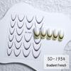 Gradient French Nail Art Stickers - Crescent Smile & Arc Decals