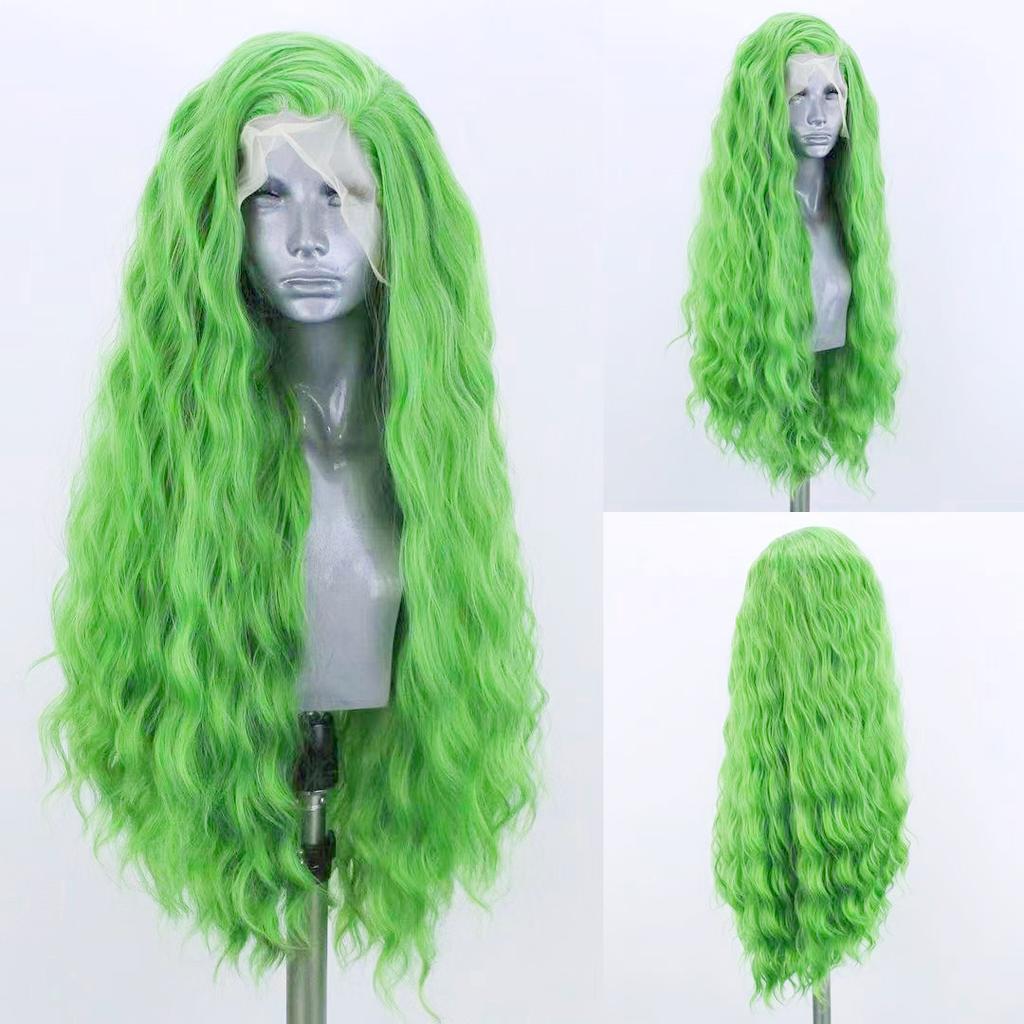 AIMEYA Platynowe Peruki dla Kobiet Mieszanka Blond Syntetyczna Peruka z Koronkowym Przodem Czarna Długa Naturalna Fala Syntetyczne Włosy Peruka do Codziennego Użytku Cosplay