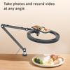 10 Inch Table Top Clip Ring Lamp 360° Free Adjustment Live Broadcast LED Light Cantilever Phone Holder Fill Light