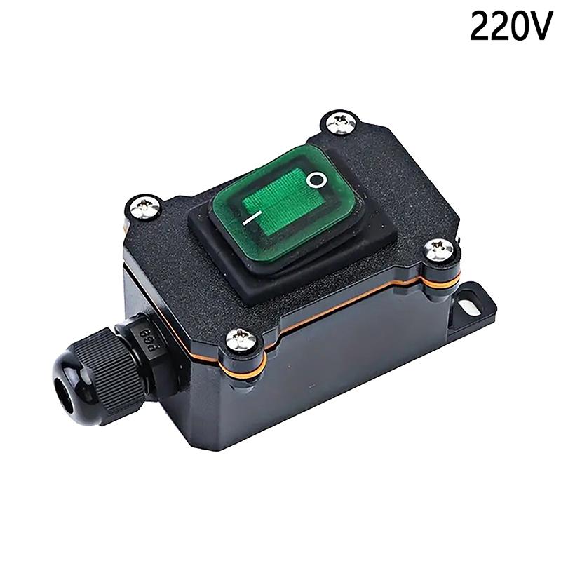 1 szt. Przełącznik kołyskowy 12V/24V/220V Przewód zasilający w linii Przełącznik kołyskowy morski Wodoodporna puszka przyłączeniowa do użytku zewnętrznego Złącze wysokoprądowe