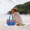 Mesh Beach Bag Portable Pool Bag Lightweight Foldable Swimming Pool Bag Waterproof Sandproof for Cruise Swim Vacation Essentials