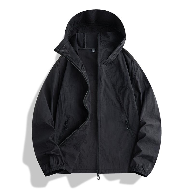 UPF10 + Men's and Women's General Outdoor Sunscreen Clothing UV Protection Ice Silk Cool Skin Breathable Thin Skin Clothing LOGO