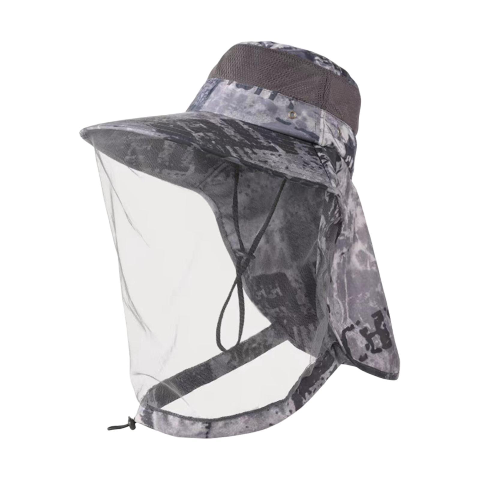 

Beekeeping Hat Net Comfortable Breathable Fishing Hat Beekeeper Hat for Adults for Camping Outdoor Hiking Gardening Backpacking серый