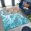 Dream Starfish Shell Tropical Beach Sea Star Art Rug for Bedroom Living Room Sofa Home Doormat Decor,Large Non-slip Floor Mat