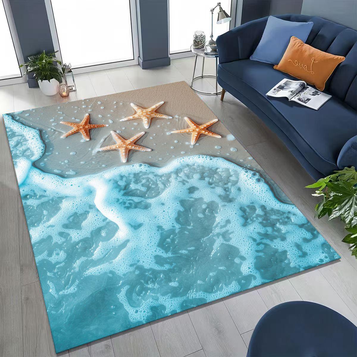 

Ковер Dream Starfish Shell Tropical Beach Sea Star Art для спальни, гостиной, дивана, домашний коврик для двери, декор, большой нескользящий коврик для пола 200x160cm( 78x62in )
