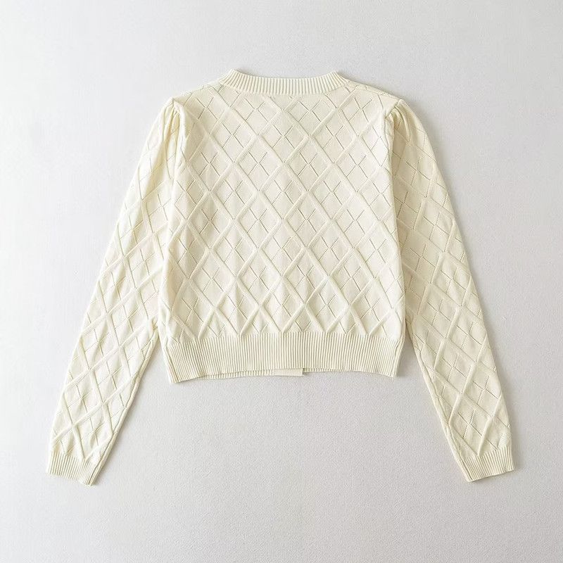 Fashion Style New Autumn New Arrival Fashion Trendy Women's Clothing Jacquard Mesh Fabric Knitting Outwear 5802111 7