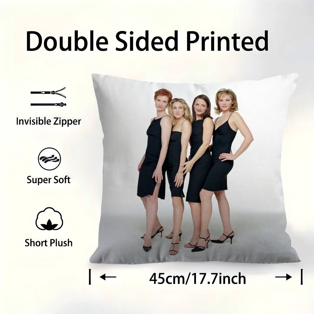 Sex And The City TV Series Pillowcase Toon Gift Cushion Cover Bedroom Home Sofa Chair Seat Decor Pillow Case