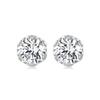 Square Moissanite 1 Carat Diamond Stud Earrings, S925 Silver, Four-Claw Design