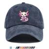 Pc Pink And White Gradient Axolotl Print Baseball Cap Soft And Cute Cartoon Pattern Comfortable And Breathable Duck Tongue Ha