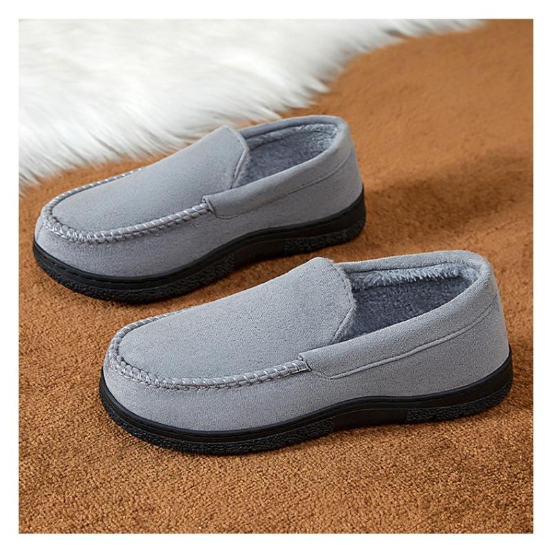 Men's Cotton Slippers Winter New Warm Plush Fashionable Flat Cotton Boots Are Comfortable To Wearsuitable for Daily Use