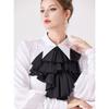 Courtstyles Cravat Necktie Collar Breathable Polyester Detachable Collar Colonial Jabot for Formal Event Women Accessory