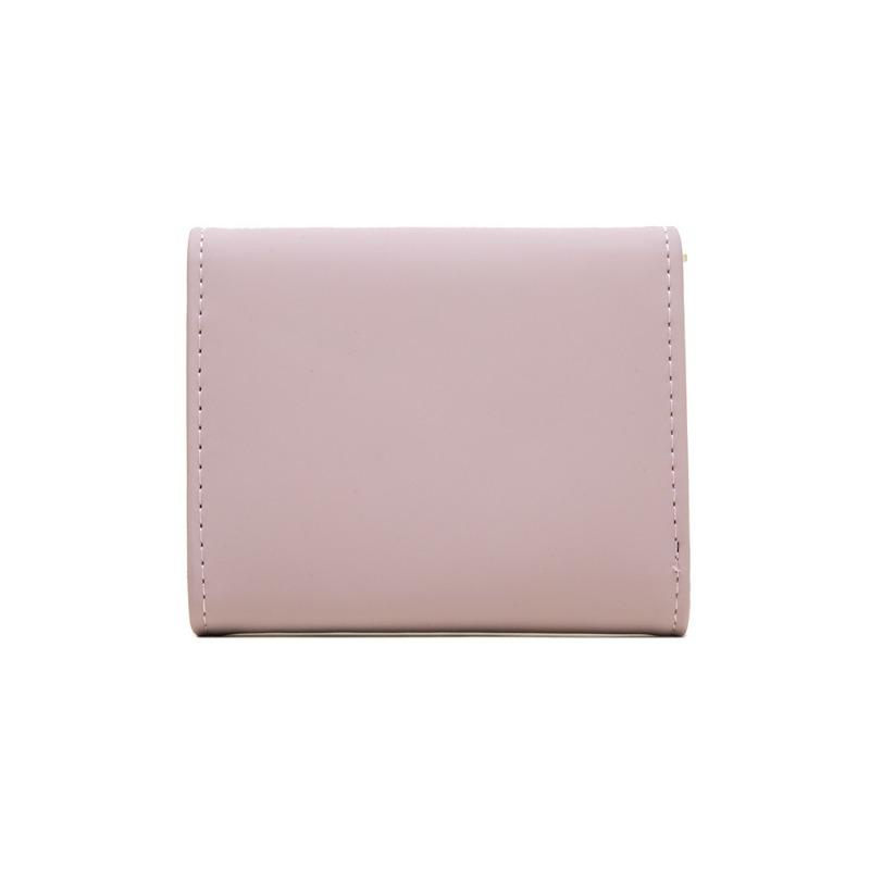 Damen Kurzportemonnaie Einfarbige Personalisierte Blatt-Schnalle Damen Handheld Beschneidungs-Clip