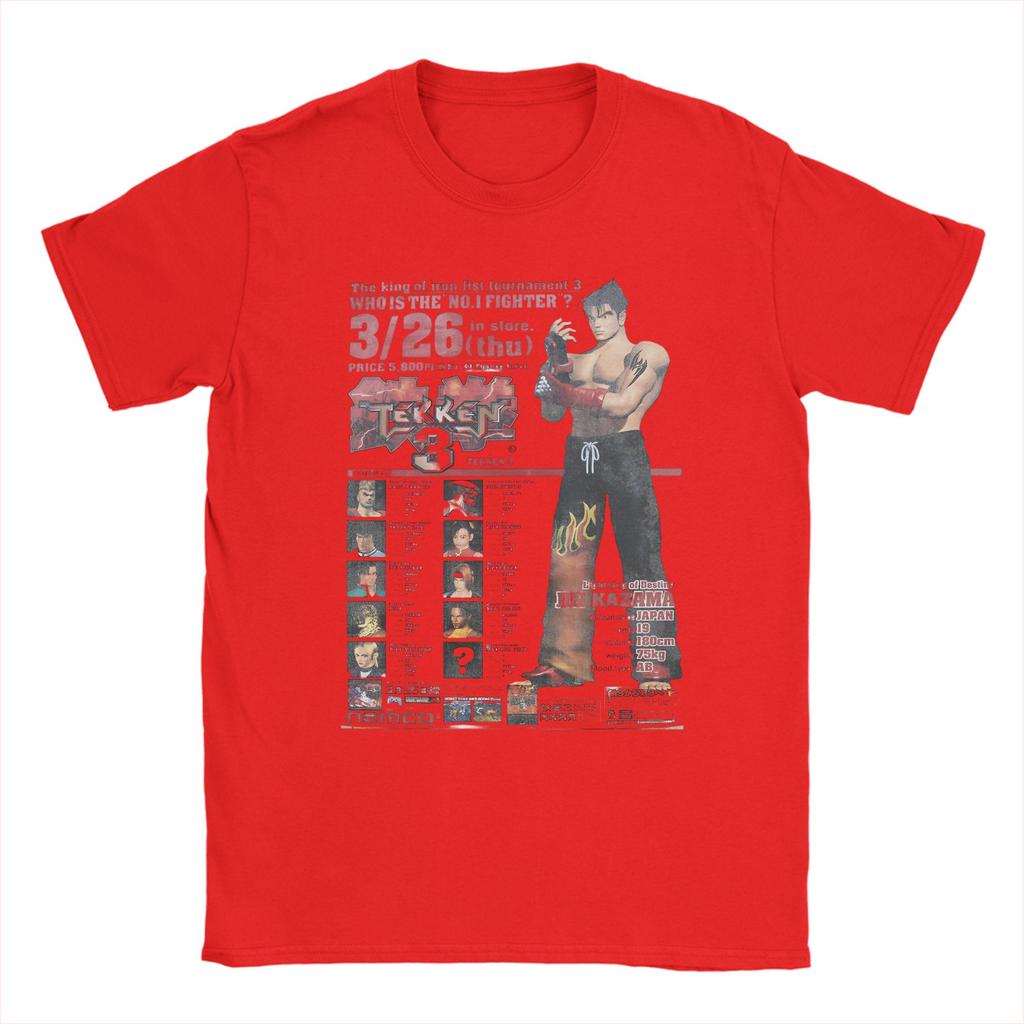 Vintage T Shirt Summer Tekken Japanese Fighting Game Hippie TShirts 100 Cotton Tshirt for Men Awesome Short Sleeve Tops