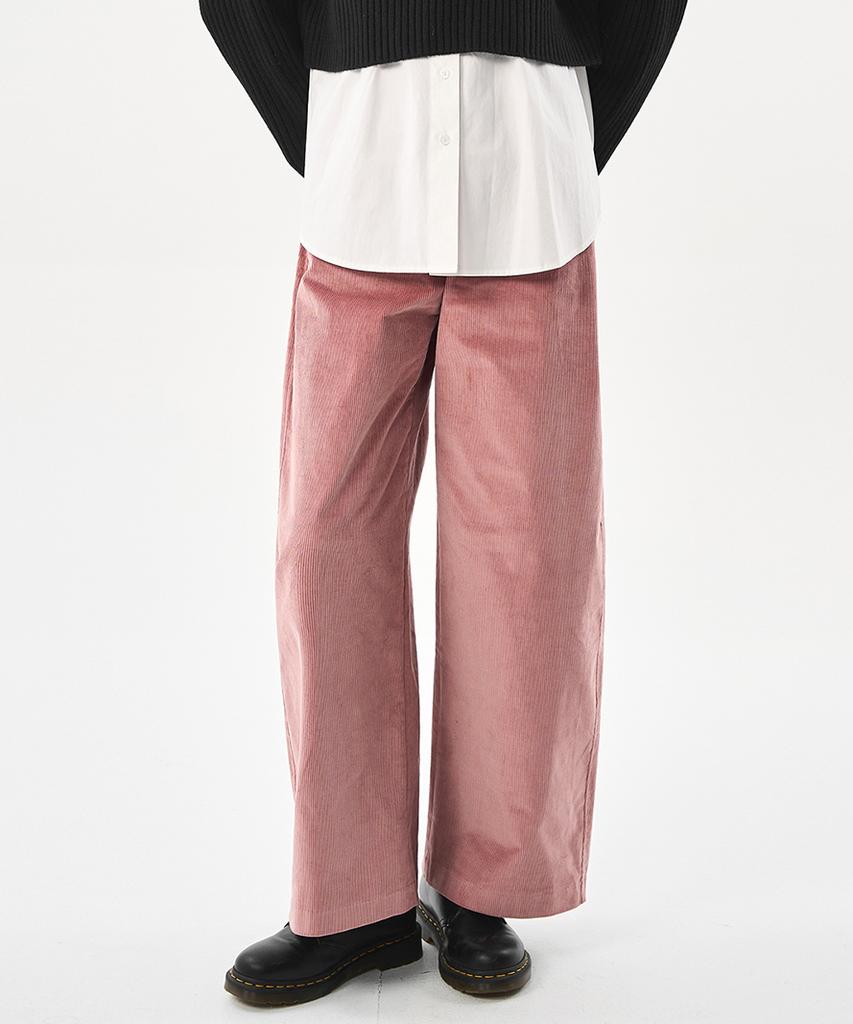 Laneonkyulleoseu Curved Outfit Corduroy Pants_Pink