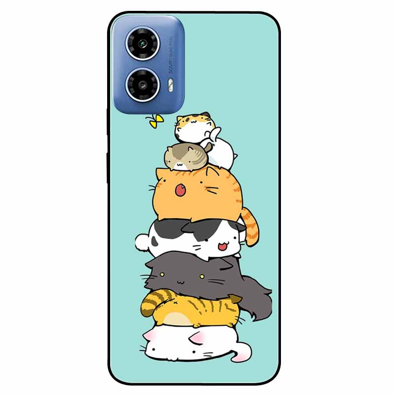For Moto G34 5G Case G 24 Soft Silicone Fashion Animals TPU Bumper for Motorola Moto G24 G04 Painted Phone Covers Luxury Capa