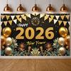 2026 Festive Display Glitter Accents 2026 Holiday Background 2026 Event Display Colorful Balloons New Year Party Backdrop
